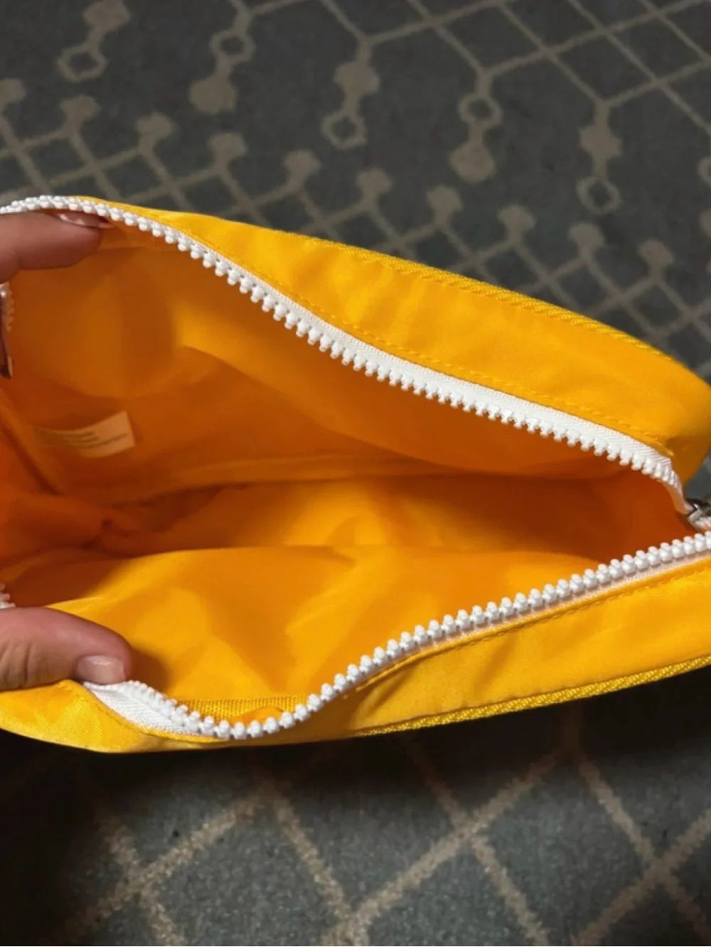 Sol de Janeiro Bright Orange Satin Cosmetic Pouch